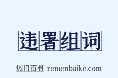 违署组词是什么意思的图片